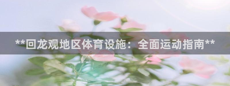 意昂3开户：**回龙观地区体育设施：全面运动指南**
