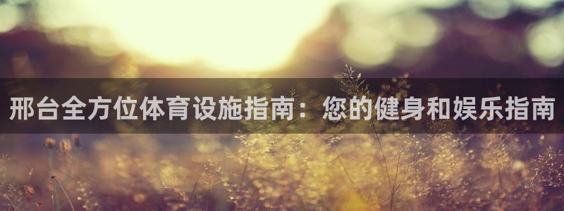 意昂体育3平台是正规平台吗：邢台全方位体育设施指南：