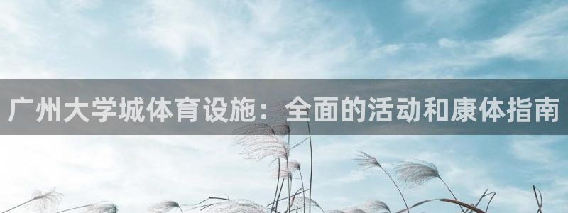 意昂3集团：广州大学城体育设施：全面的活动和康体指南